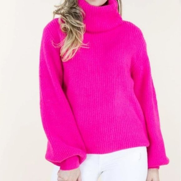 Pink Turtleneck Sweater Top - Picture 3 of 6